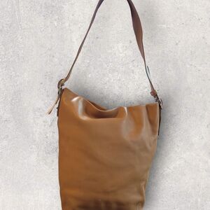 Coach Legacy Leather Hobo Shoulder Purse Handbag Camel Brown 9151 Soft Bucket